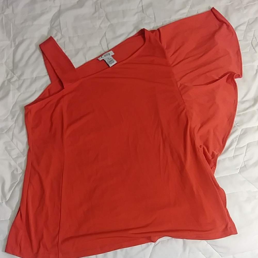 Catherine's Curvy Collection one sleeve blouse